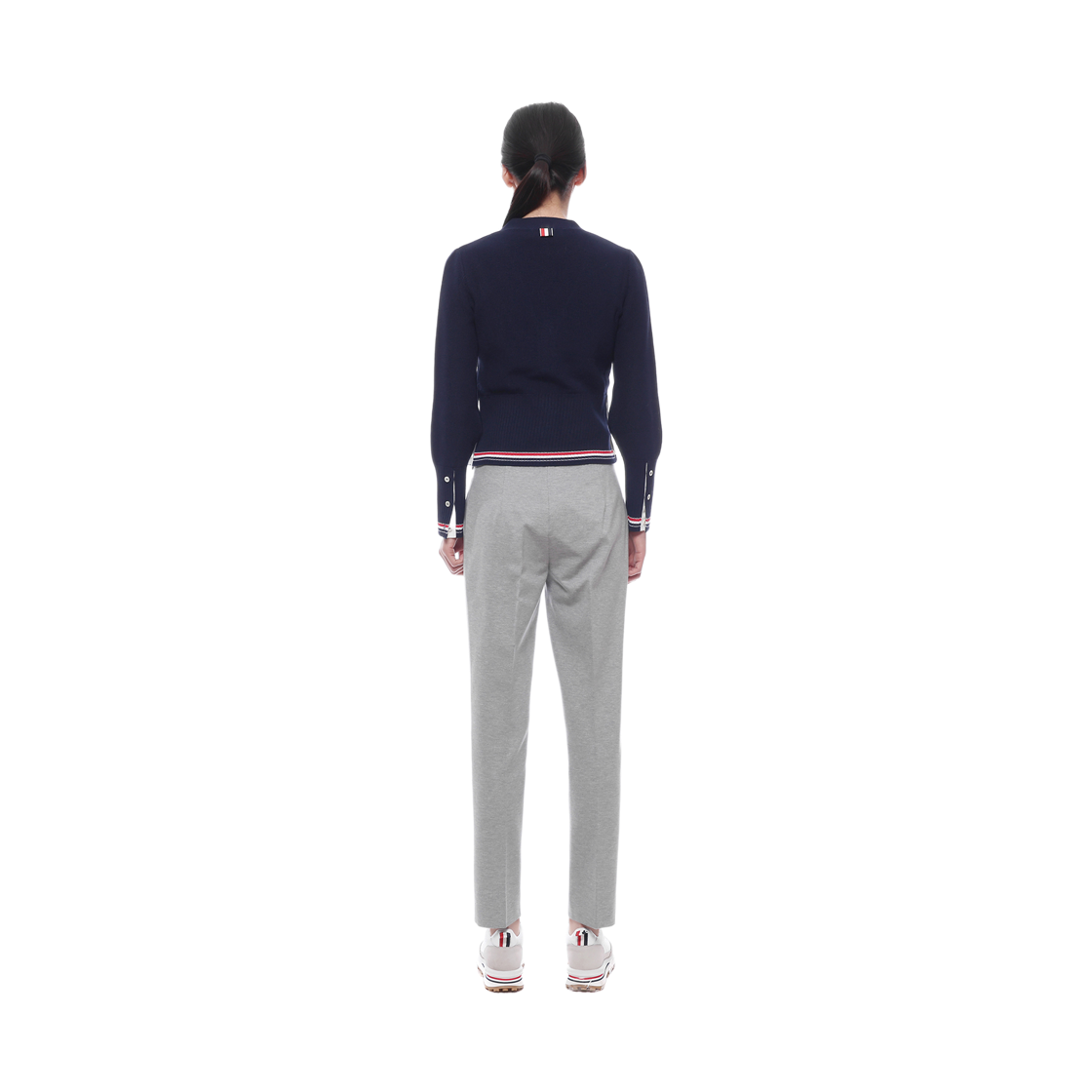 [15% 쿠폰] (W) 톰브라운 클래식 코튼 브이넥 가디건 블루([15% 쿠폰] (W) Thom Browne Classic Cotton V-Neck Cardigan Blue) - 5