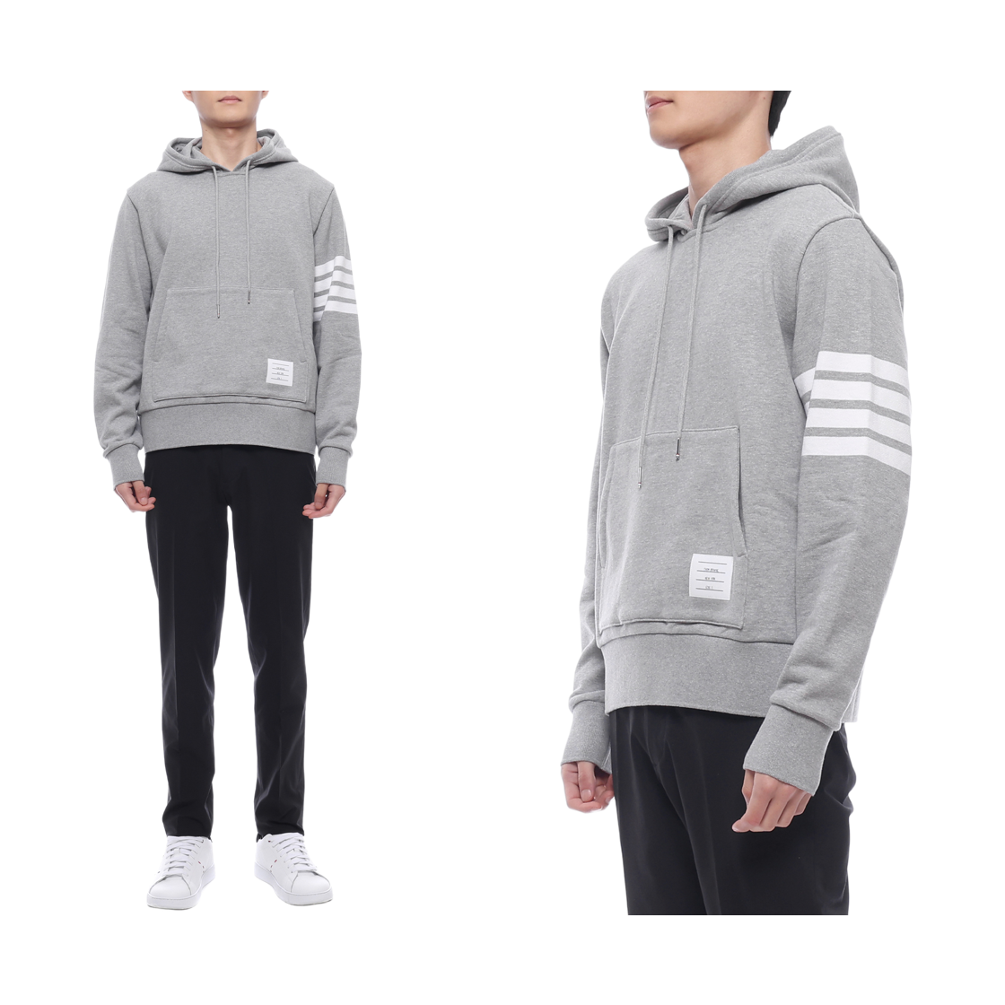 [15% 쿠폰] 톰브라운 헥터 자수 후드 라이트 그레이([15% 쿠폰] Thom Browne Hector Embroidered Hoodie Light Grey) - 2