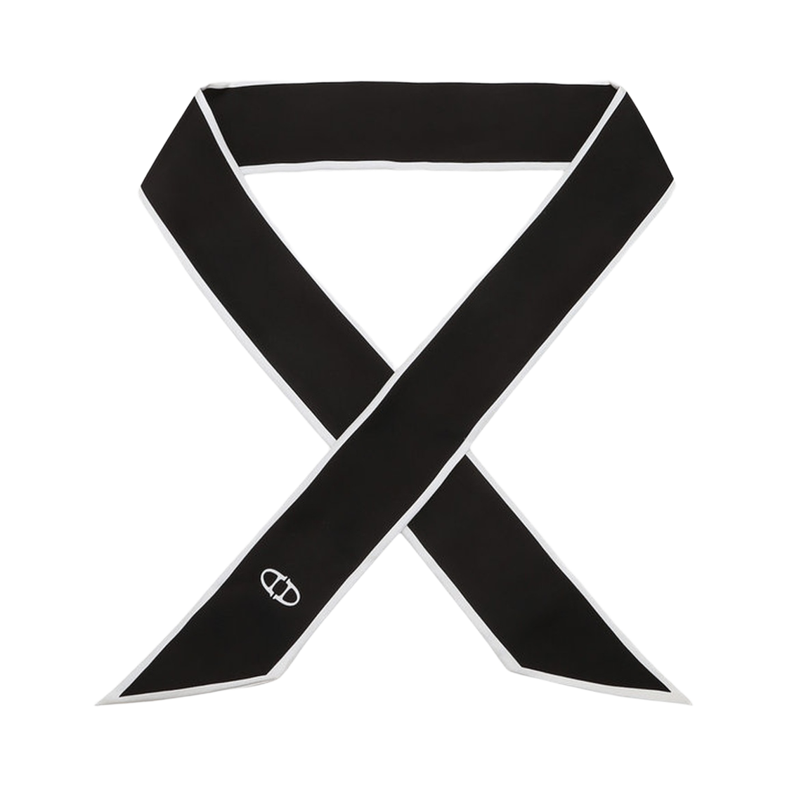 AASC6F119BK Athe Vanessabruno Acc [Blanc] Blanc Black Petit Silk Scarf Black