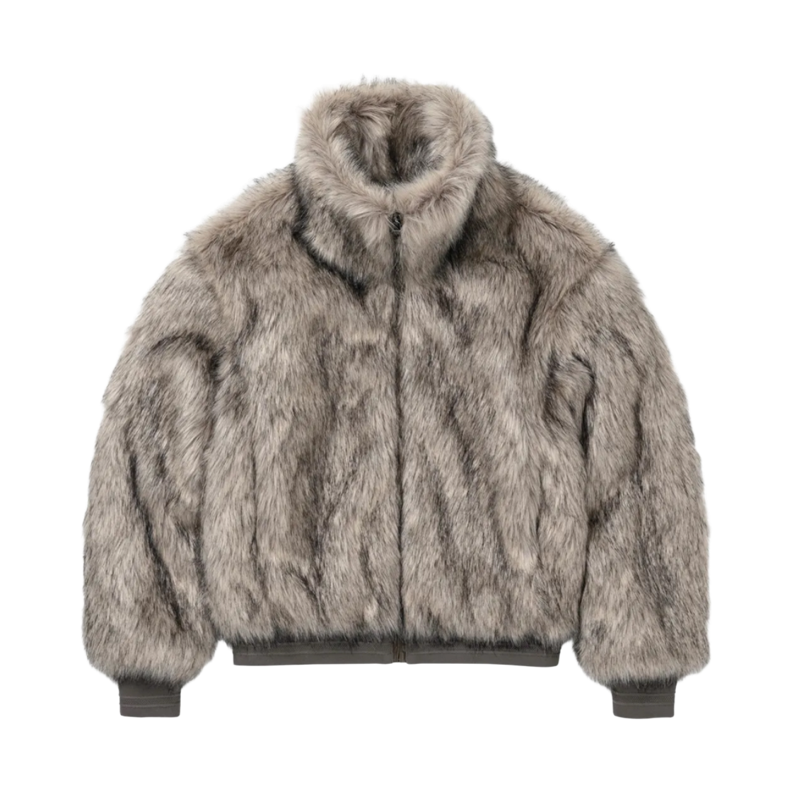 WE253ROWLS01GRY_copy WELLBEING EXPRESS Fur Jacket Grey
