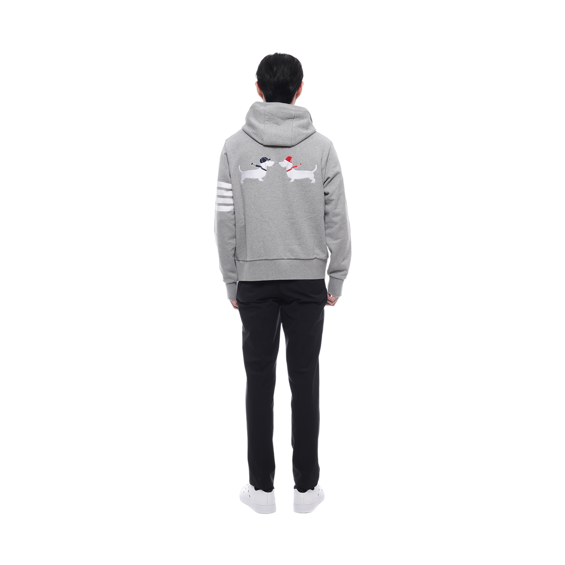 [15% 쿠폰] 톰브라운 헥터 자수 후드 라이트 그레이([15% 쿠폰] Thom Browne Hector Embroidered Hoodie Light Grey) - 5