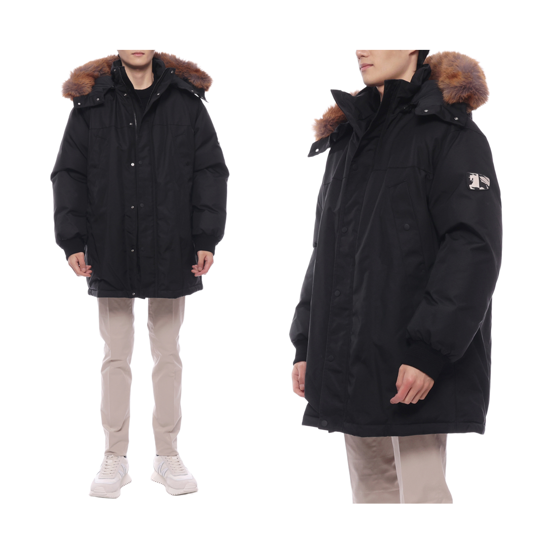 [15% 쿠폰] 버버리 포우 퍼 트리밍 나일론 파카 블랙([15% 쿠폰] Burberry Faux Fur Trim Nylon Parka Black) - 2