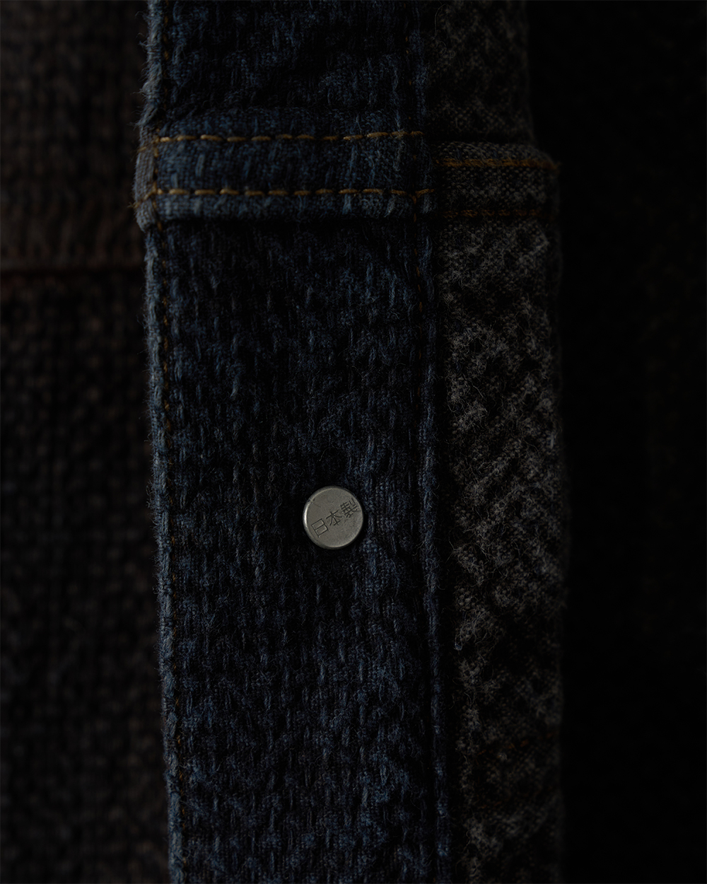 선데이세레머니 머드 다이드 재패니즈 사시코 데님자켓 - 머드 다이드(Sunday Ceremony Mud Dyed Japanese Sashiko Denim Jacket - Mud Dyed) - 4