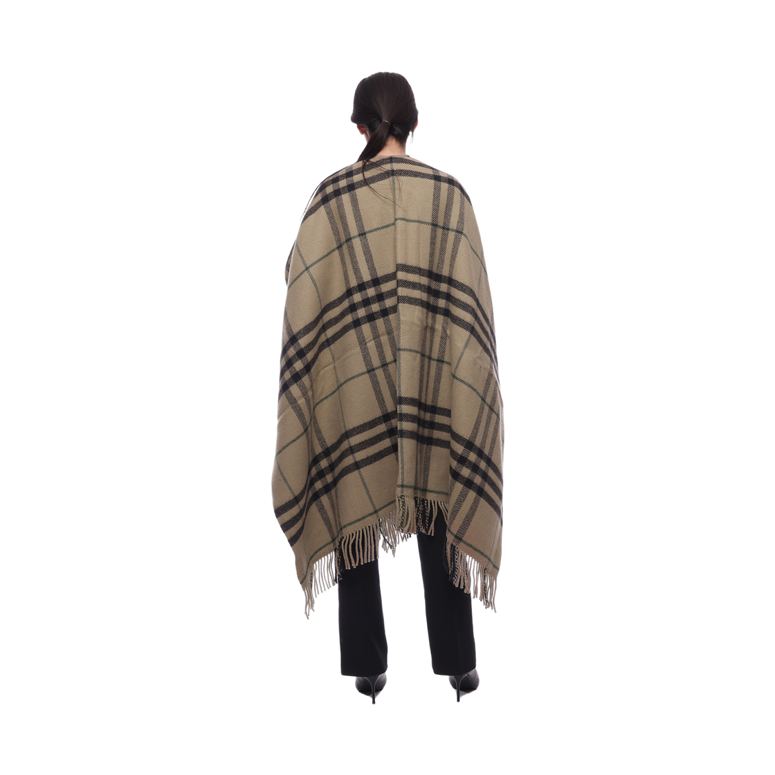 [15% 쿠폰] 버버리 체크 울 캐시미어 케이프 린든([15% 쿠폰] Burberry Check Wool Cashmere Cape Linden) - 5