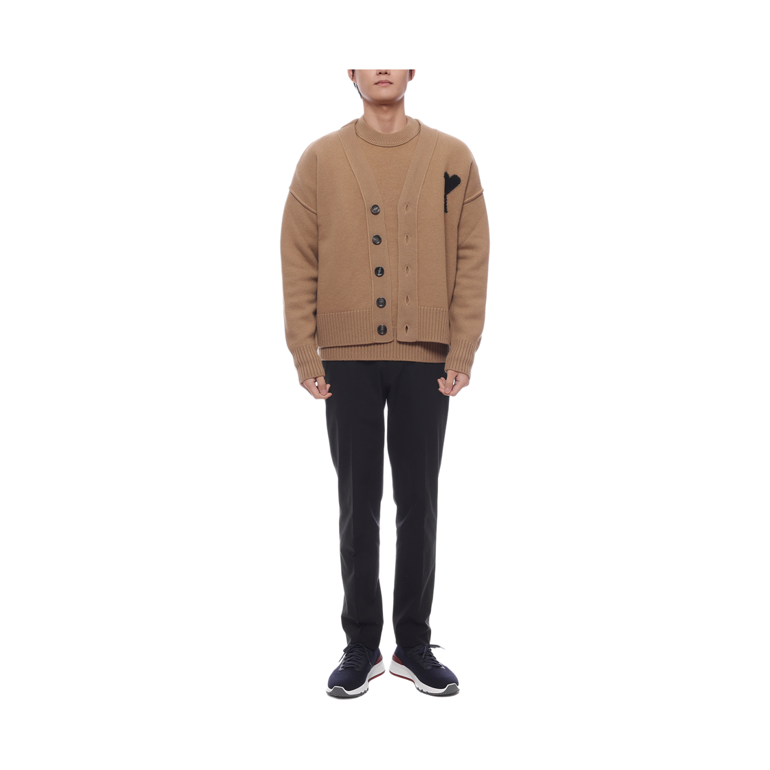 [15% 쿠폰] 아미 가디건 브라운([15% 쿠폰] AMI Cardigan Brown) - 3