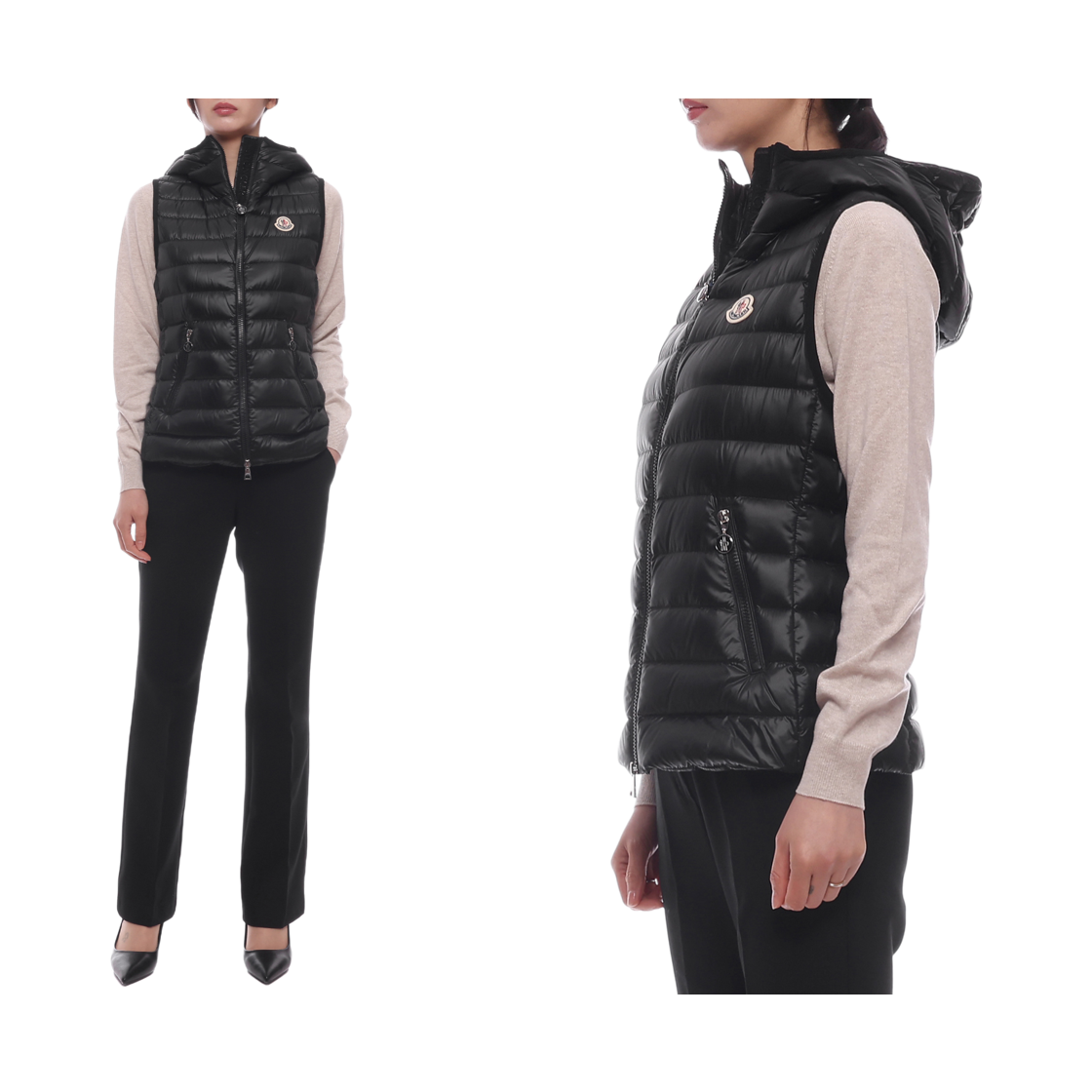 [15% 쿠폰] (W) 몽클레르 글리코세 후드 다운 베스트 블랙 - 26SS([15% 쿠폰] (W) Moncler Glycosse Hooded Down Vest Black - 26SS) - 2