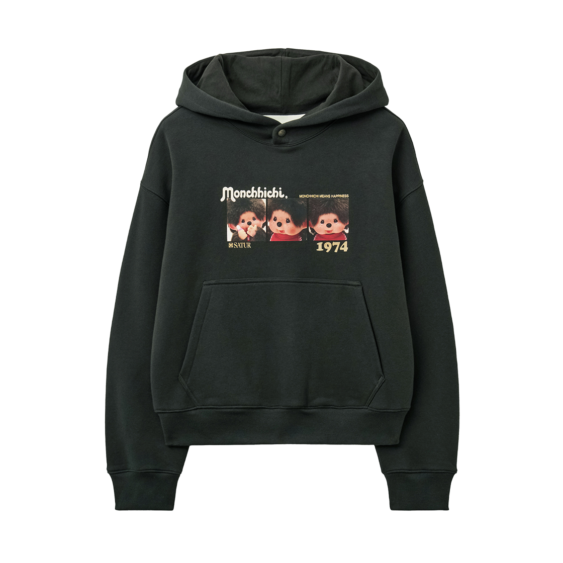 세터 x 몬치치 후드 티셔츠 차콜(SATUR x Monchhichi Hoodie Charcoal)
