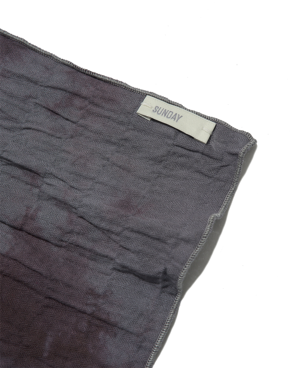 선데이세레머니 내추럴 다이드 링클 스카프 - 퍼플(Sunday Ceremony Natural Dyed Wrinkle Scarf - Purple) - 4