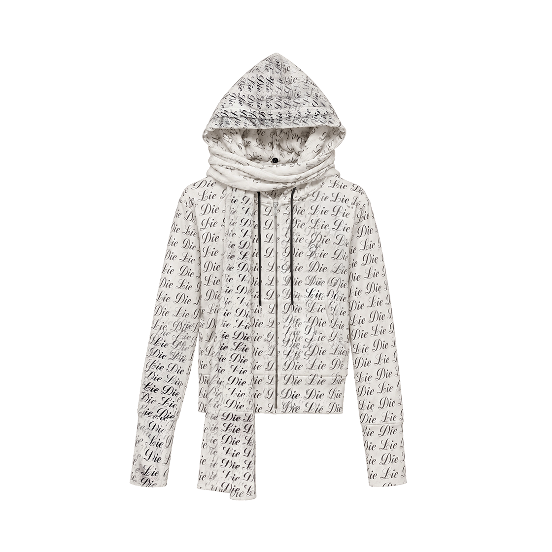 Bonnae-218 Bonnae muffler hoodie zip-up Beige