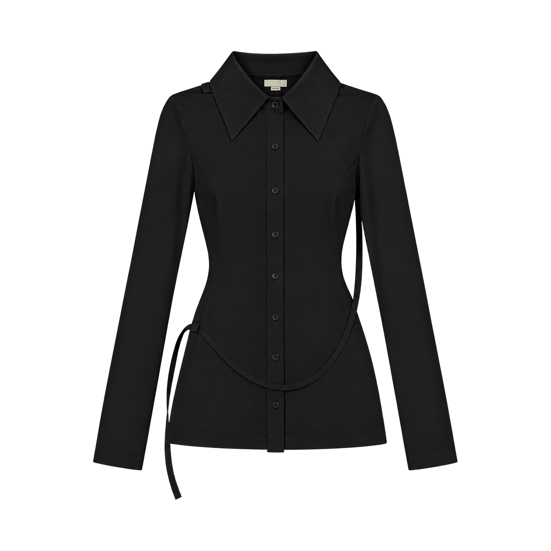 본네 스트랩 셔츠 드레스 블랙(Bonnae strap shirt dress Black)