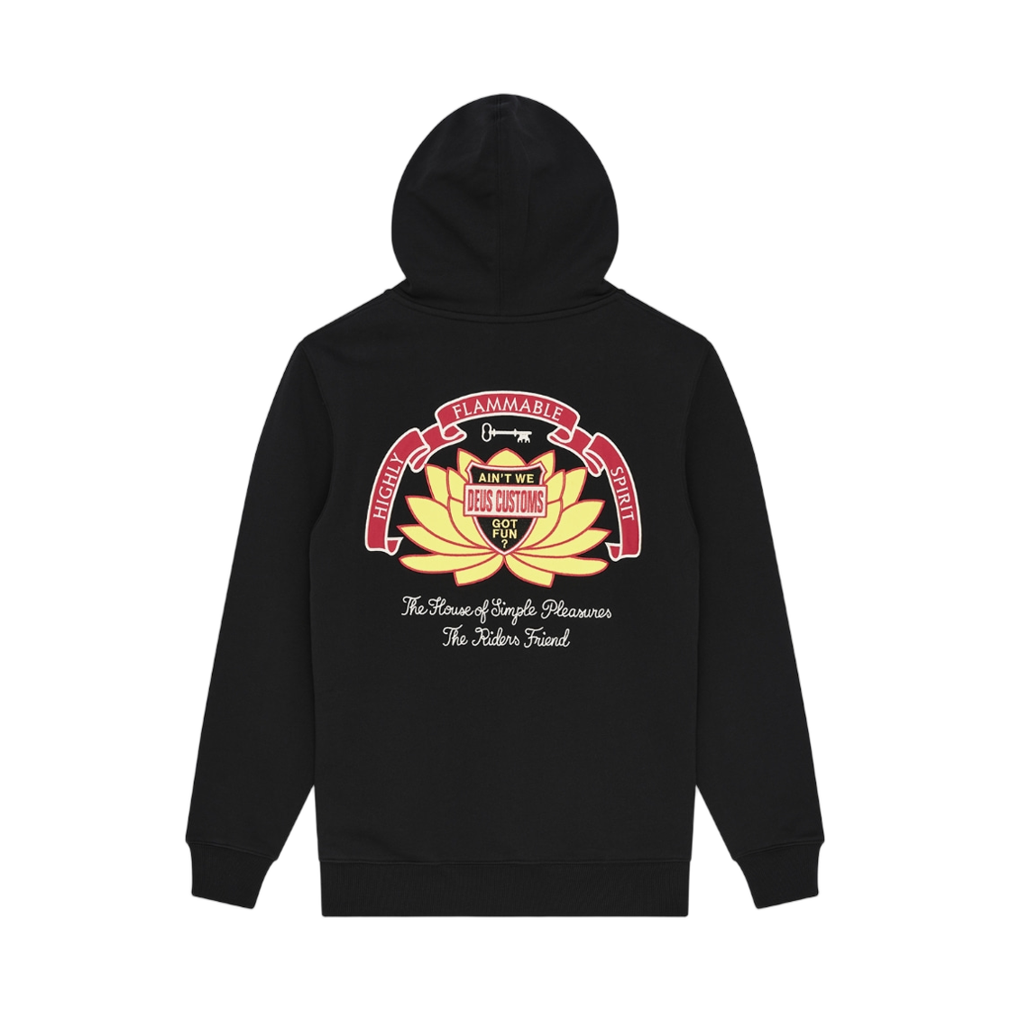 - Deus Ex Machina Sacred Crest Zip Hoodie Black