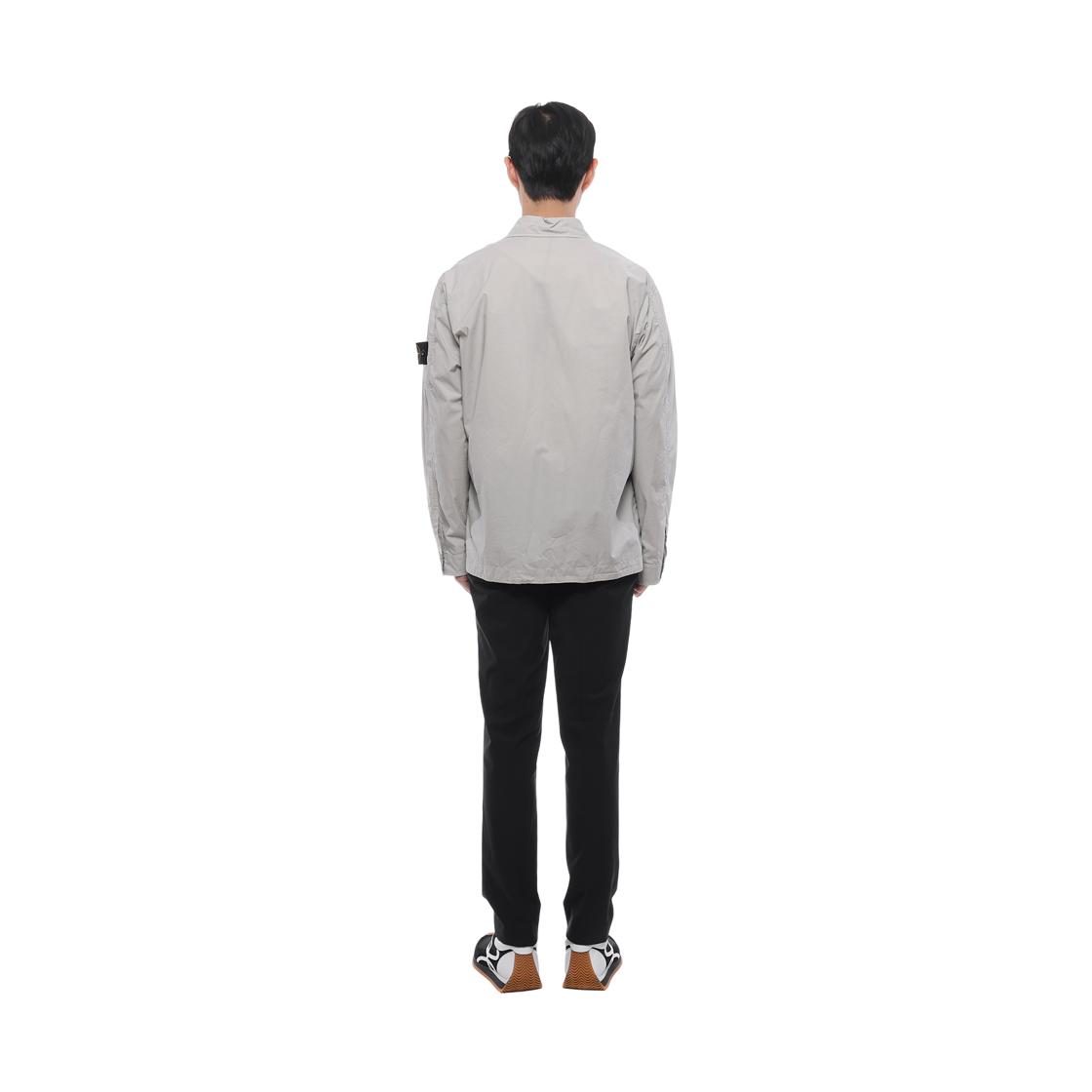 [15% 쿠폰] 스톤 아일랜드 1200032 스트레치 코튼 텔라 파라슈트 컴포트 핏 오버셔츠 스냅 패스닝 펄 그레이 - 26SS([15% 쿠폰] Stone Island 1200032 Stretch Cotton Tela Paracadute Comfort-Fit Overshirt with Snap Fastening Pearl Grey - 26SS) - 5
