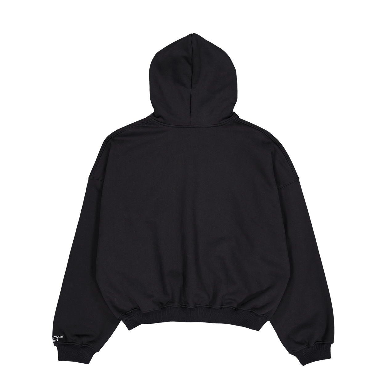 언더마이카 무.201 클래식 로고 베이직 후드 블랙 (Crop Ver.)(Undermycar Mu.201 Classic Logo Basic Hoodie Black (Crop Ver.)) - 2