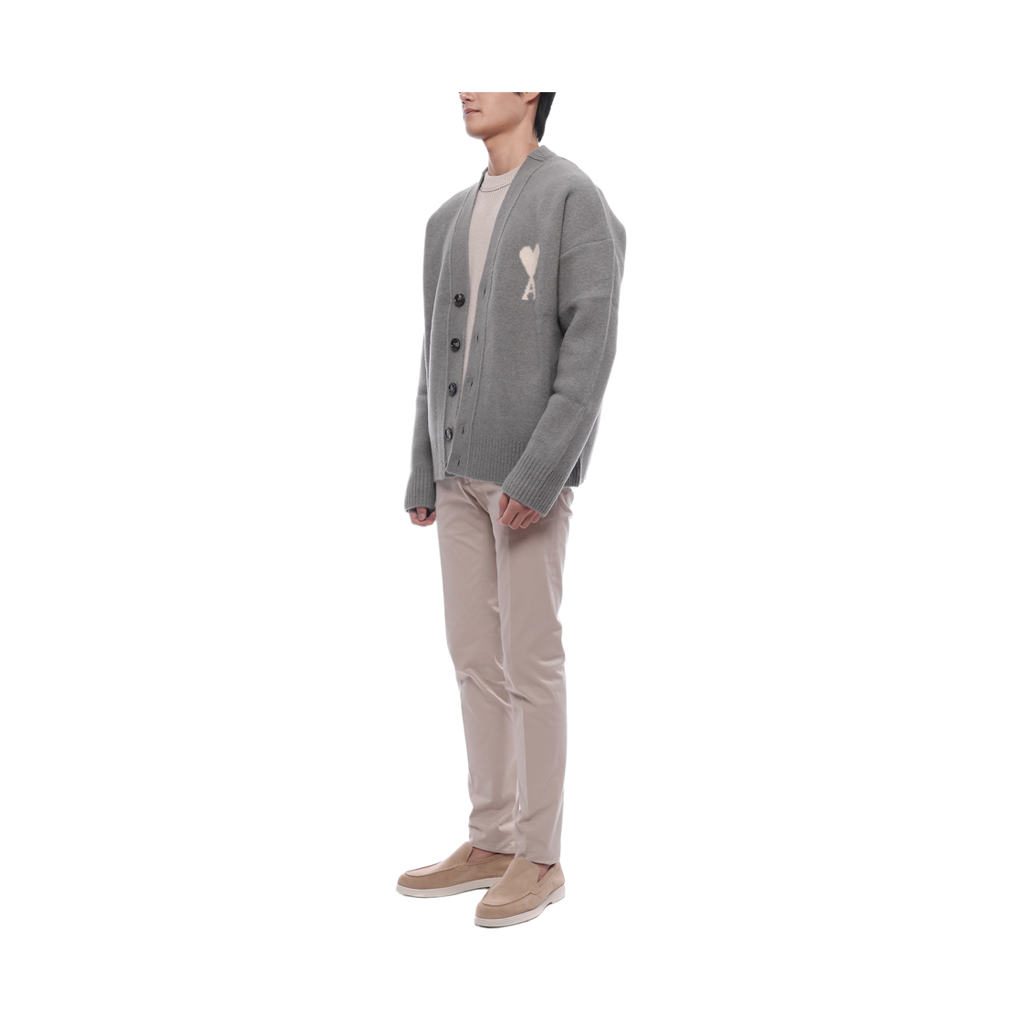 [15% 쿠폰] 아미 가디건 그레이([15% 쿠폰] AMI Cardigan Gray) - 4
