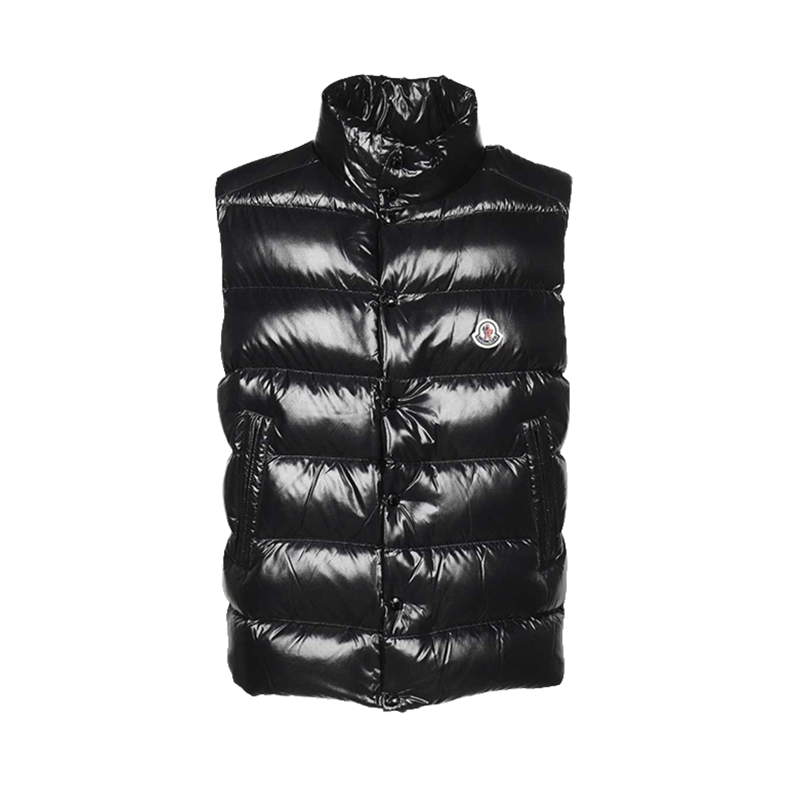 1A000 96 68950 999 [15% 쿠폰] Moncler Tibb Logo Patch Glossy Down Vest Black - 26FW
