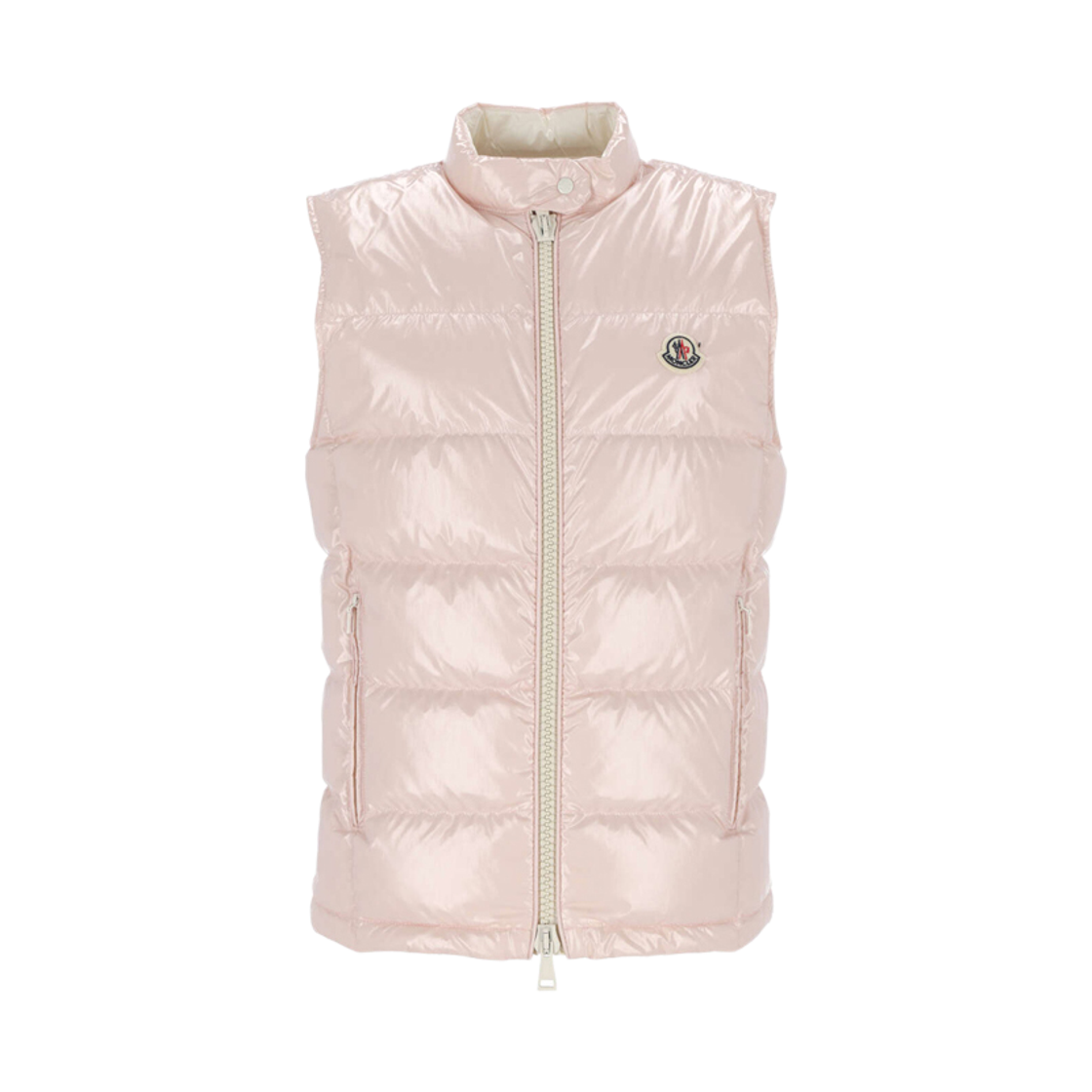 1A000 66 597EU 519 [15% 쿠폰] Moncler ALCIBIA Logo Patch Down Vest Pink - 24SS