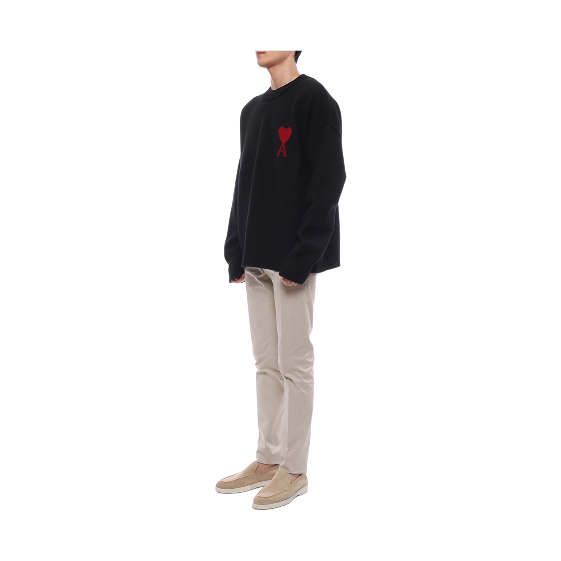 [15% 쿠폰] 아미 니트웨어 블랙([15% 쿠폰] AMI Knitwear Black) - 4