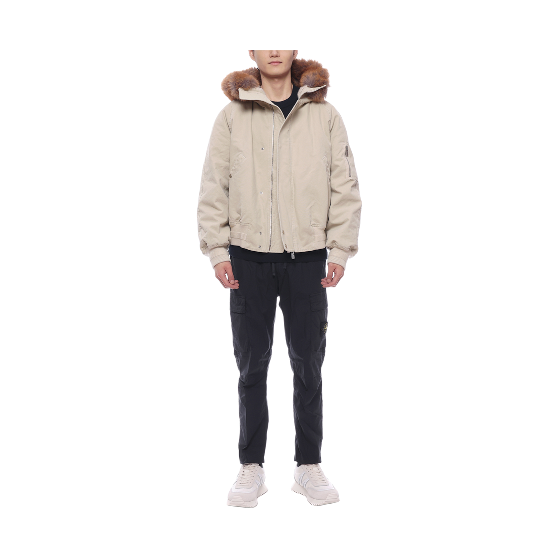 [15% 쿠폰] 버버리 포우 퍼 트리밍 코튼 봄버 자켓 크림([15% 쿠폰] Burberry Faux Fur Trim Cotton Bomber Jacket Cream) - 3