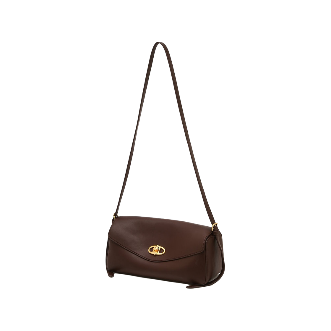 AABA6F350W3 Athe Vanessabruno Acc [Crin] Brown Leather Crin Shoulder Bag S Dark Brown