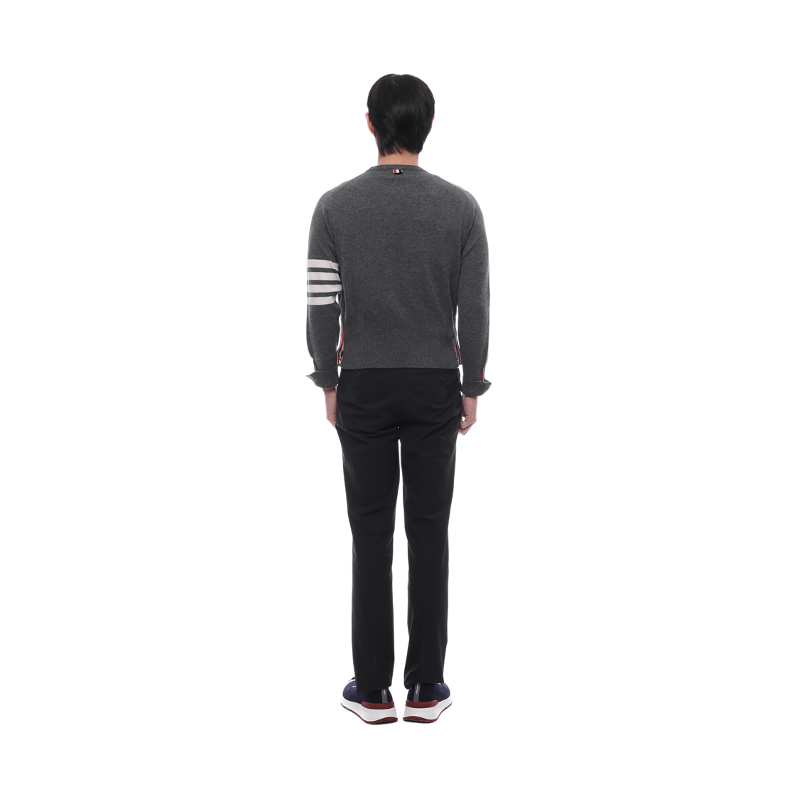 [15% 쿠폰] 톰브라운 사선 캐시미어 크루넥 니트 미디움 그레이([15% 쿠폰] Thom Browne 4-Bar Cashmere Crewneck Knit Medium Grey) - 5