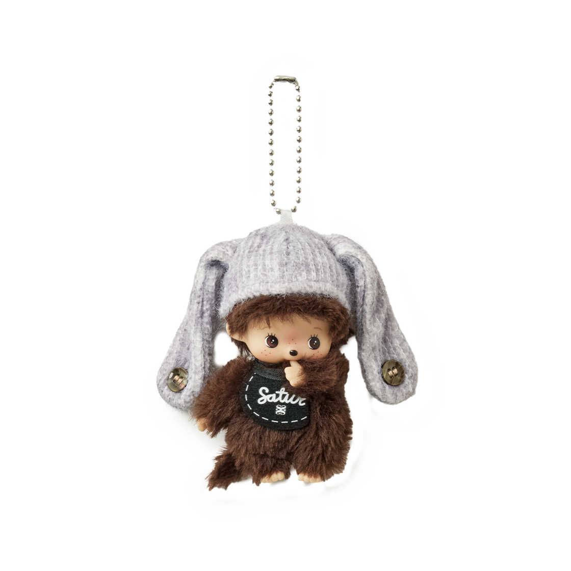 세터 x 몬치치 베비치치 키체인 블랙(SATUR x Monchhichi Bebichhichi Keychain Black) - 2