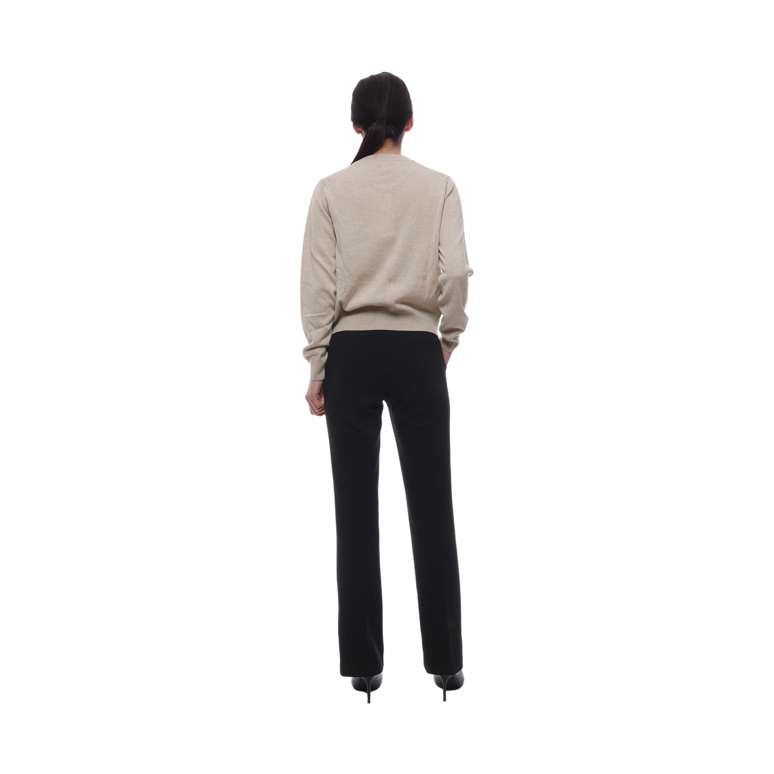 [15% 쿠폰] (W) 메종 키츠네 베이비 폭스 메리노 레귤러 가디건 라이트 베이지 멜란지([15% 쿠폰] (W) Maison Kitsune Baby Fox Merino Regular Cardigan Light Beige Melange) - 5