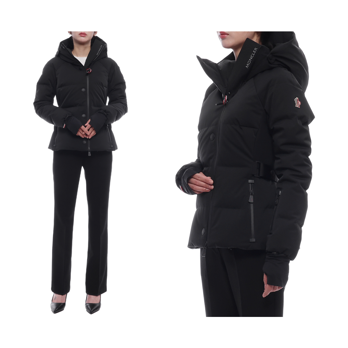 [15% 쿠폰] (W) 몽클레르 가이안 후드 다운 스키 자켓 블랙 - 25FW([15% 쿠폰] (W) Moncler Guyane Hooded Down Ski Jacket Black - 25FW) - 2