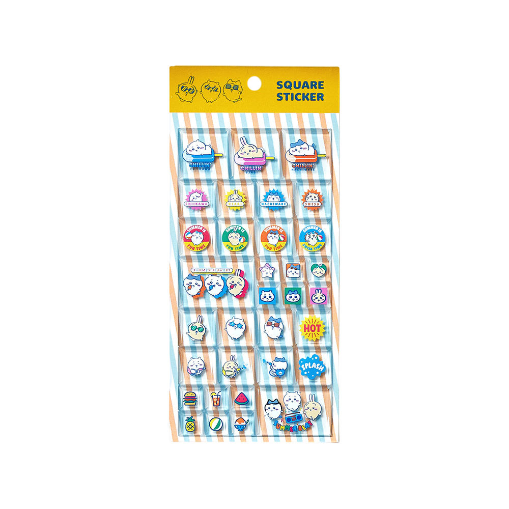 8800372141163 Daewonmedia Chiikawa Summer Clear Square Tile Sticker
