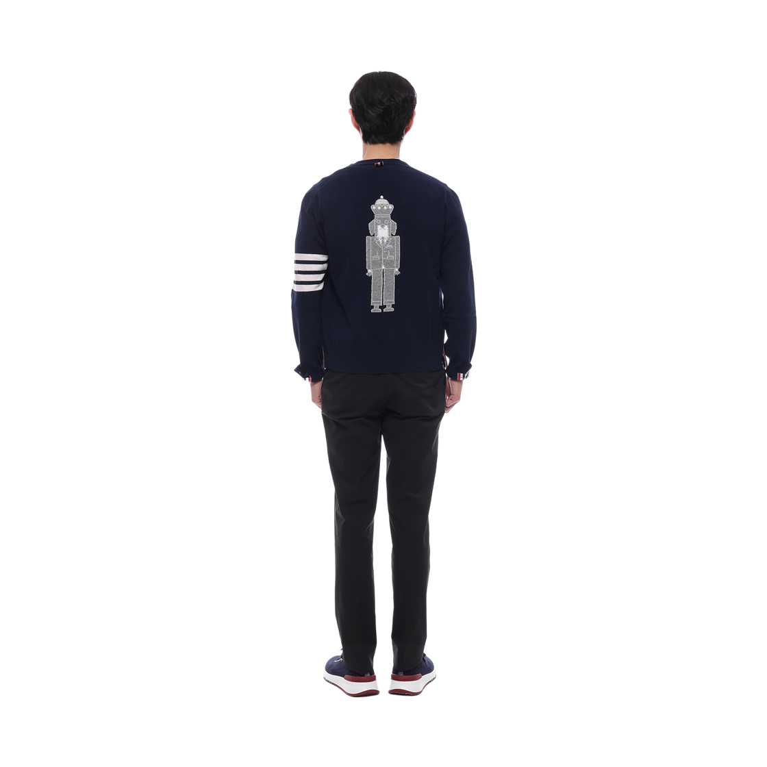 [15% 쿠폰] 톰브라운 넛크래커 메리노 울 사선 가디건 블루([15% 쿠폰] Thom Browne Nutcracker Merino Wool 4-Bar Cardigan Blue) - 6