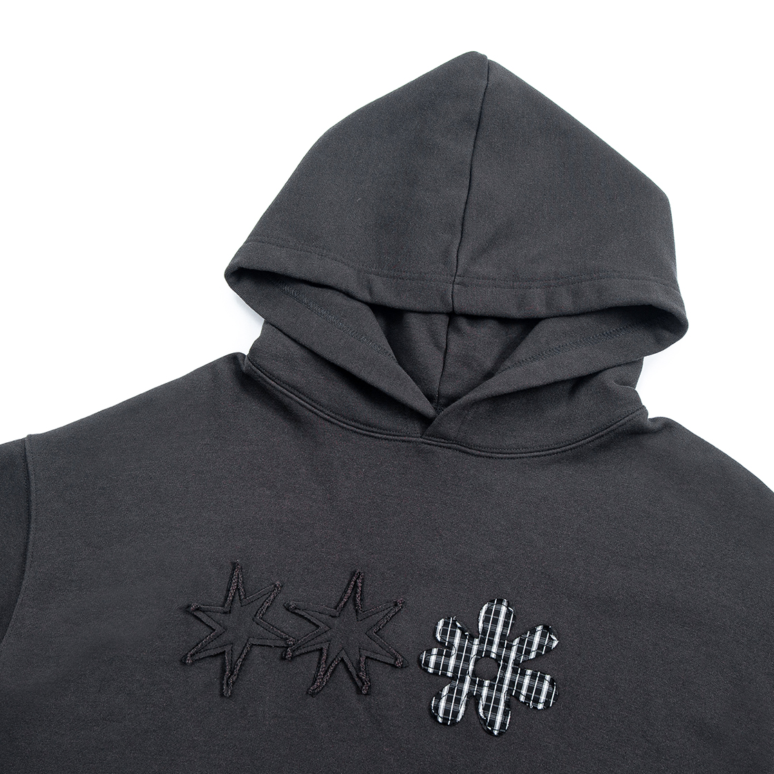 톤슬 로고 아플리케 빈티지 후드 티셔츠 챠콜(TONSIL Logo Applique Vintage Hoodie Charcoal) - 3