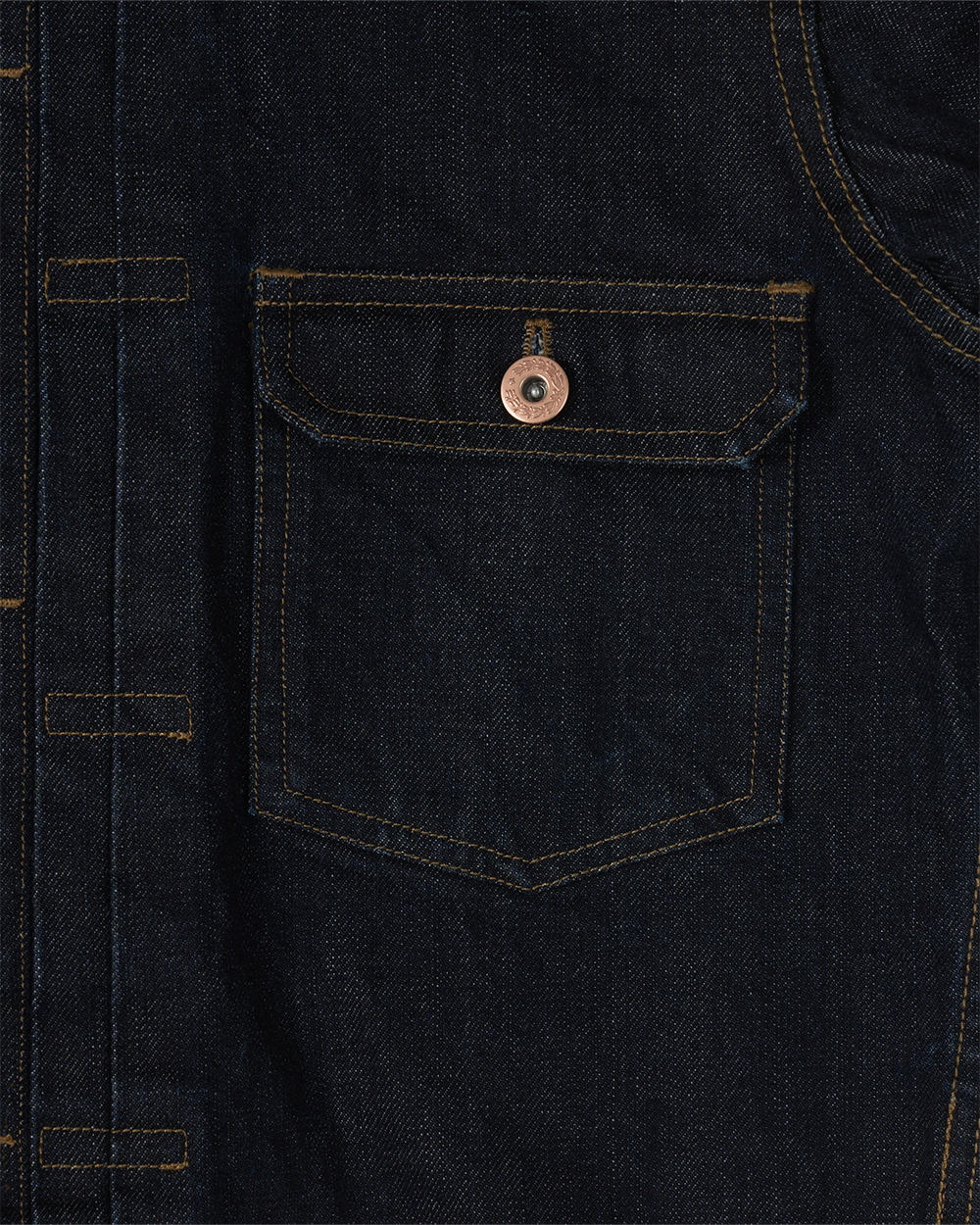 선데이세레머니 재패니즈 데님 타입1 트러커 자켓 - 로우 인디고(Sunday Ceremony Japanese Denim Type-1 Trucker Jacket - Raw Indigo) - 3