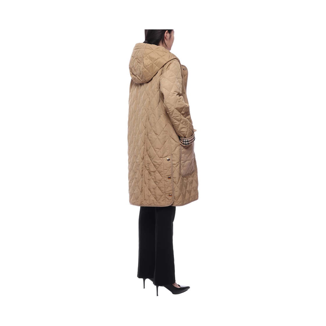 [15% 쿠폰] (W) 버버리 드로스트링 퀼티드 후드 코트 베이지([15% 쿠폰] (W) Burberry Drawstring Quilted Hooded Coat Beige) - 6