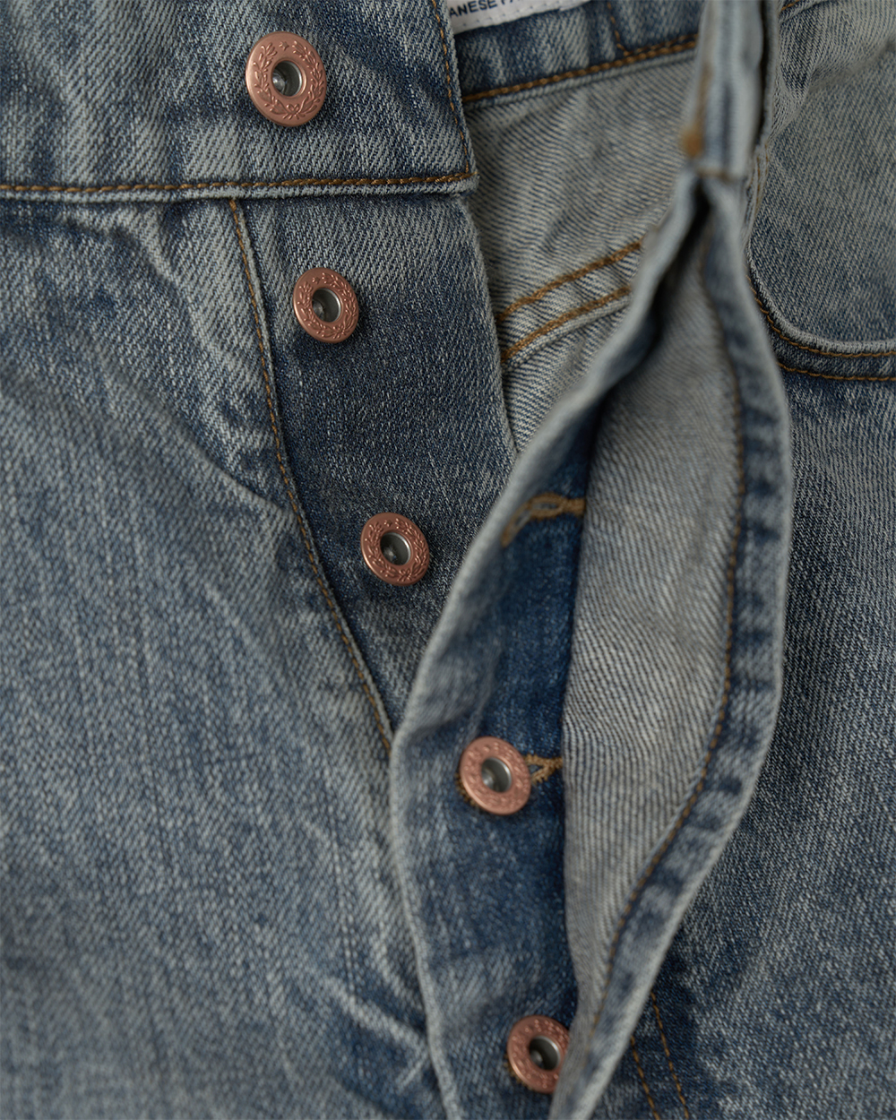 선데이세레머니 스트레이트 재패니즈 데님 팬츠 - 에이징 블루(Sunday Ceremony Straight Japanese Denim Pants - Ageing Blue) - 4