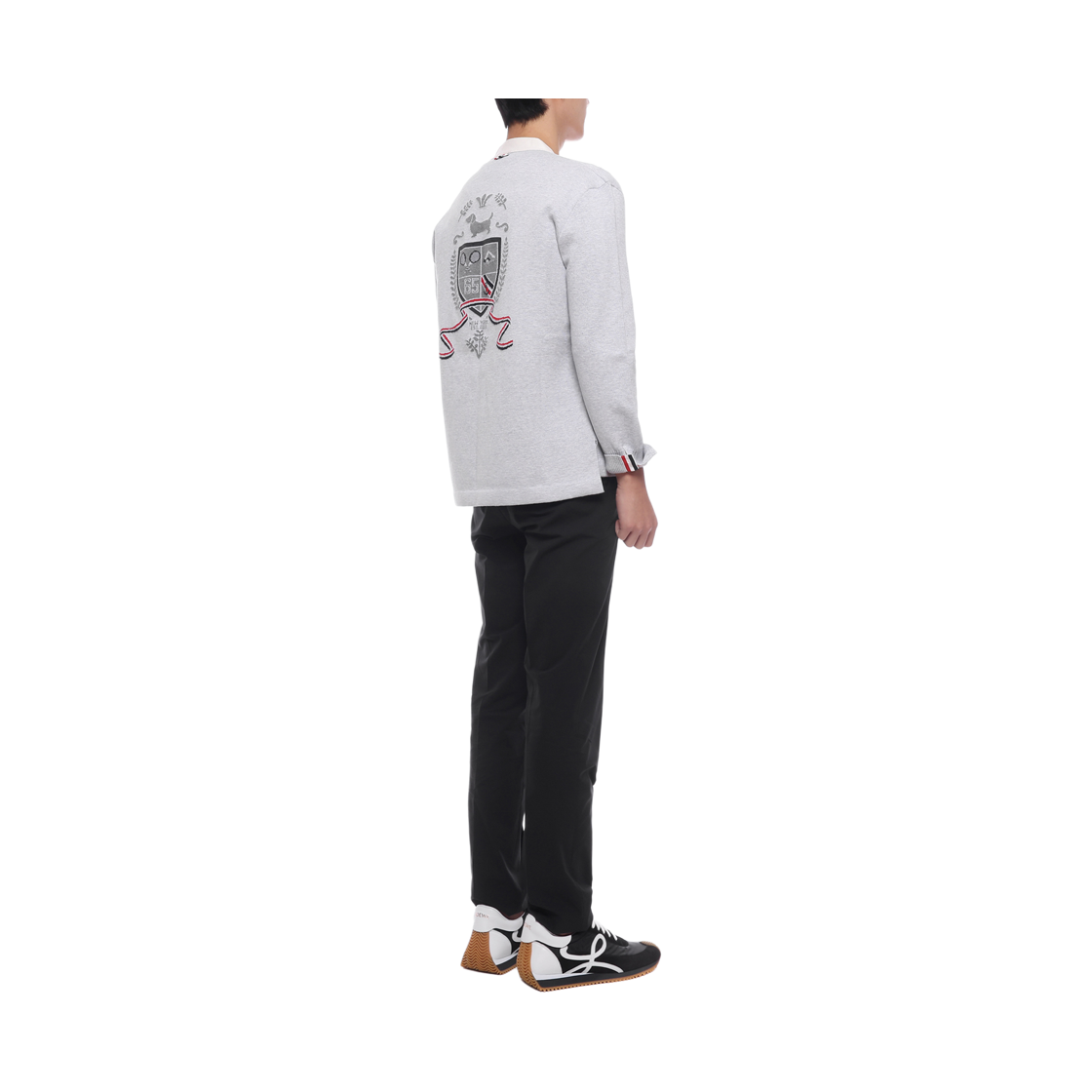 [15% 쿠폰] 톰브라운 크레이프 인타르시아 자카드 사선 럭비 핏 가디건 페일 그레이([15% 쿠폰] Thom Browne Crepe Intarsia Jacquard 4-Bar Rugby Fit Cardigan Pale Grey) - 6