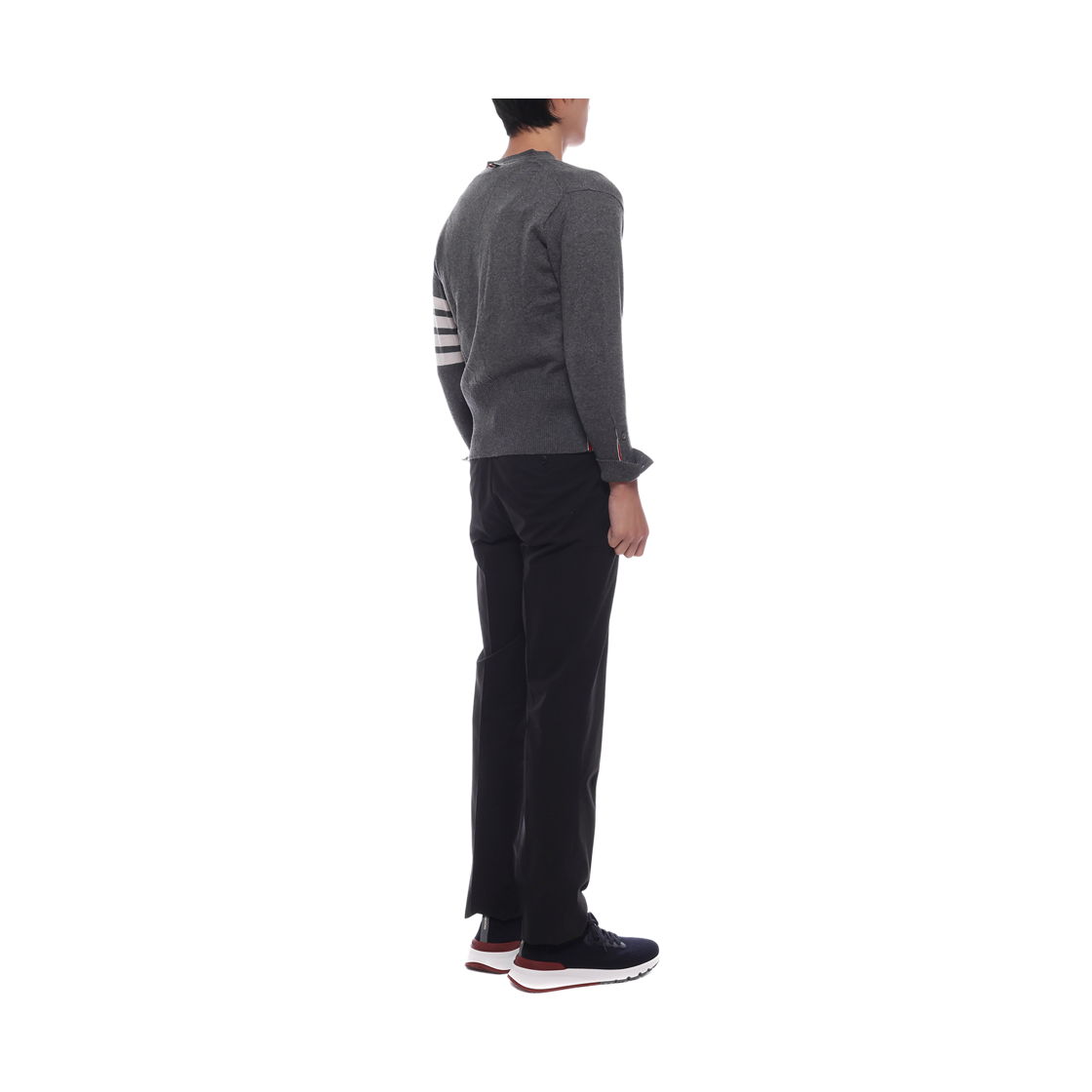 [15% 쿠폰] 톰브라운 캐시미어 사선 숏 브이넥 가디건 미디움 그레이([15% 쿠폰] Thom Browne Cashmere 4-Bar Short V-Neck Cardigan Medium Grey) - 6