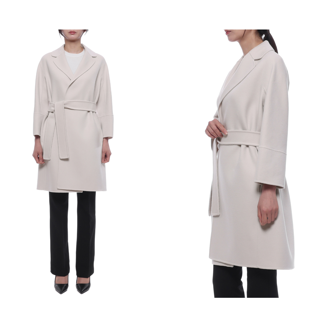 [15% 쿠폰] (W) S 막스마라 아로나 버진 울 코트 아이보리([15% 쿠폰] (W) S Max Mara Arona Virgin Wool Coat Ivory) - 2