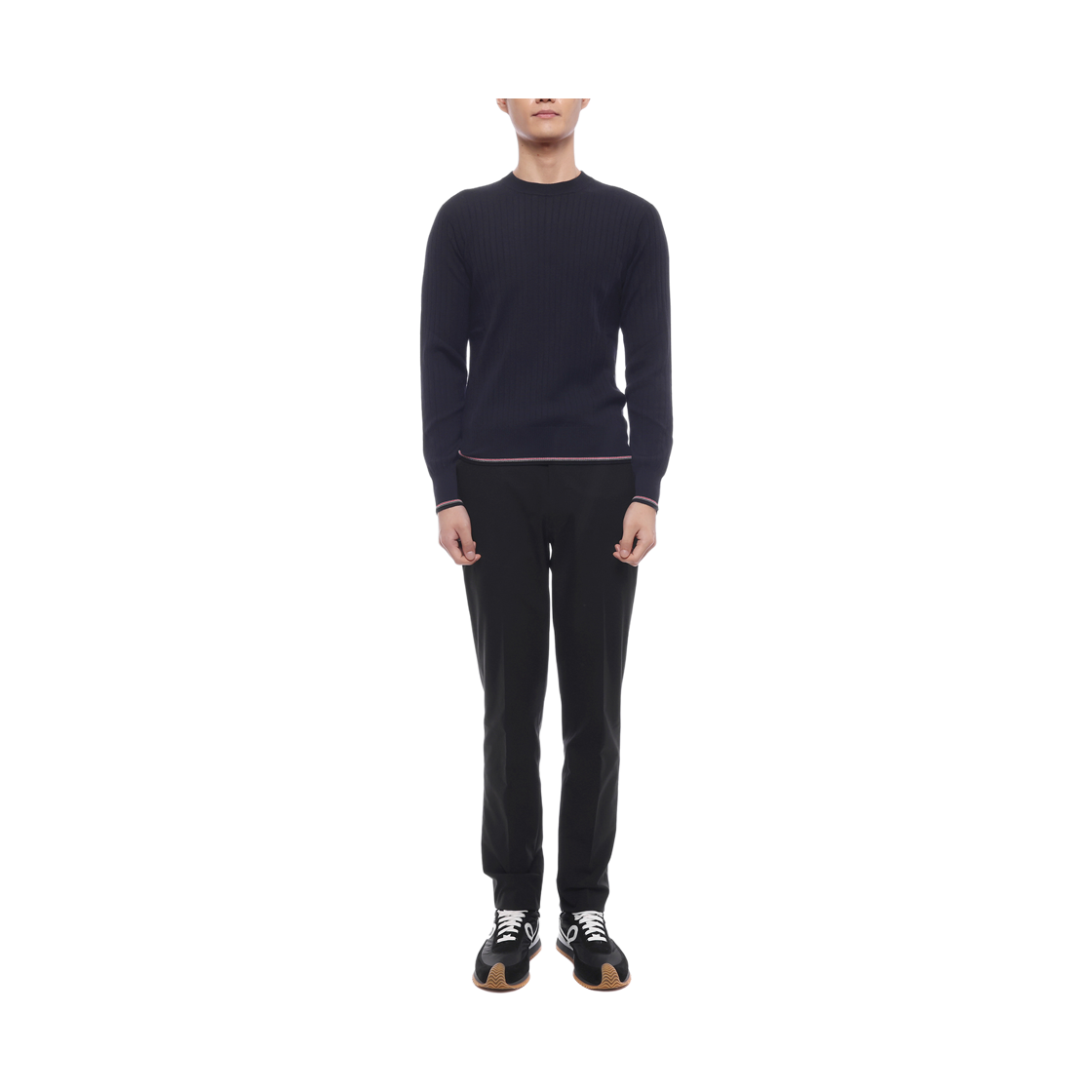 [15% 쿠폰] 톰브라운 메리노 울 RWB 립 스티치 풀오버 네이비([15% 쿠폰] Thom Browne Merino Wool RWB Ribbed Stitch Pullover Navy) - 3
