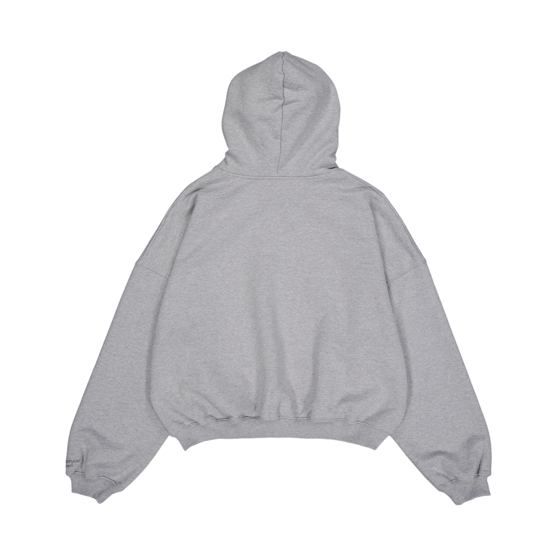 언더마이카 무.201 클래식 로고 베이직 후드 멜란지 그레이 (Crop Ver.)(Undermycar Mu.201 Classic Logo Basic Hoodie Melange Gray (Crop Ver.)) - 2