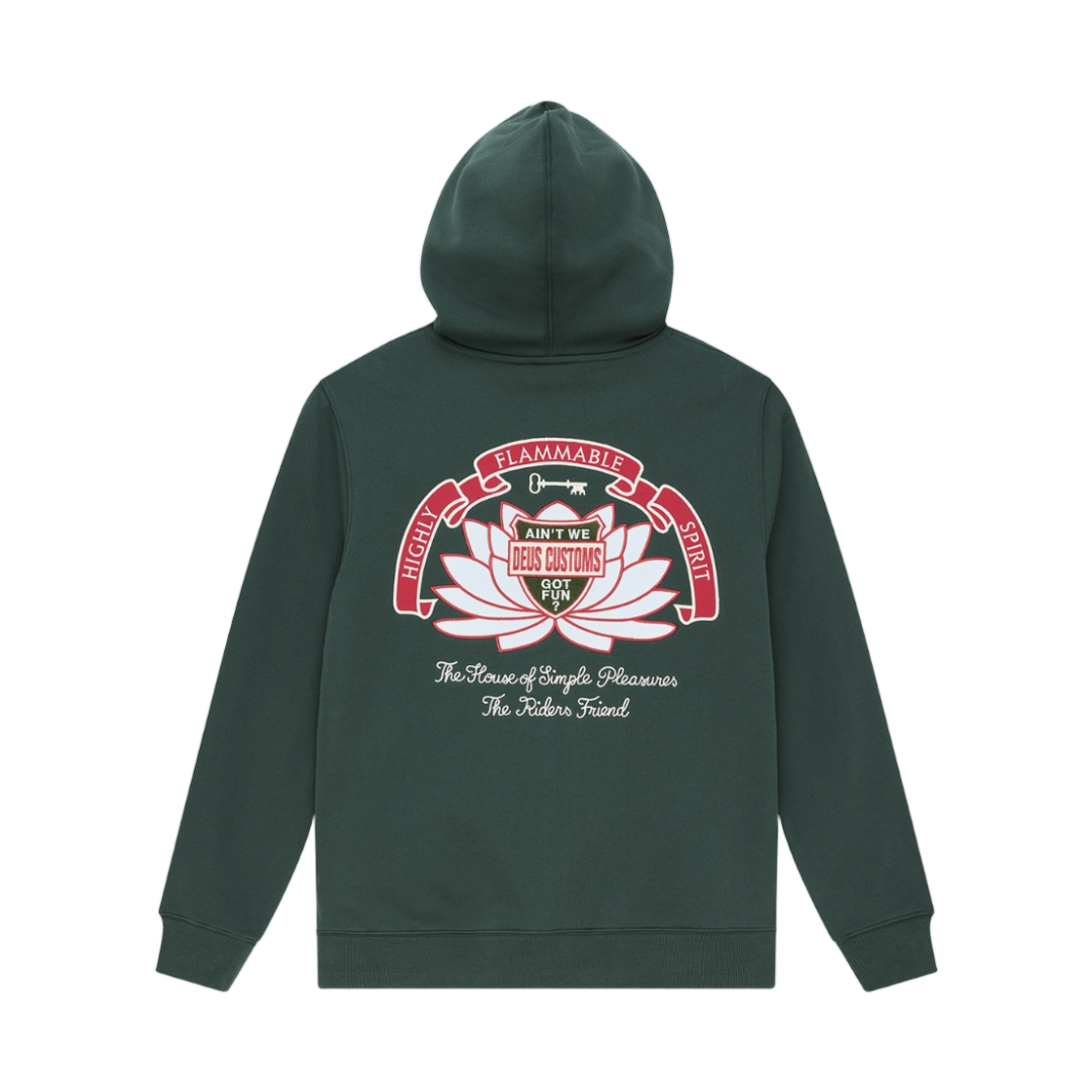 - Deus Ex Machina Sacred Crest Zip Hoodie Green
