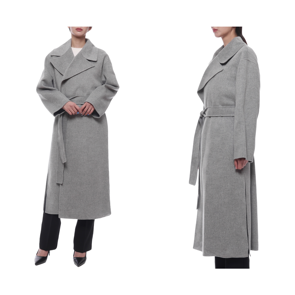 [15% 쿠폰] (W) S 막스 마라 올란다 트렌치 코트 그레이([15% 쿠폰] (W) S Max Mara Olanda Trench Coat Grey) - 2