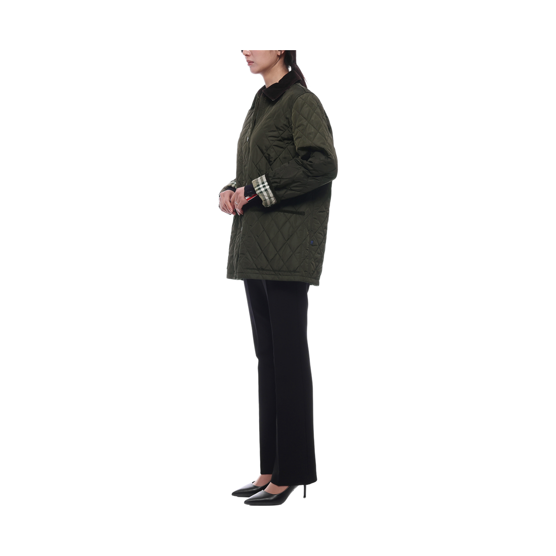 [15% 쿠폰] (W) 버버리 브로드웨이 퀼팅 반 자켓 카키([15% 쿠폰] (W) Burberry Broadway Quilted Barn Jacket Khaki) - 4