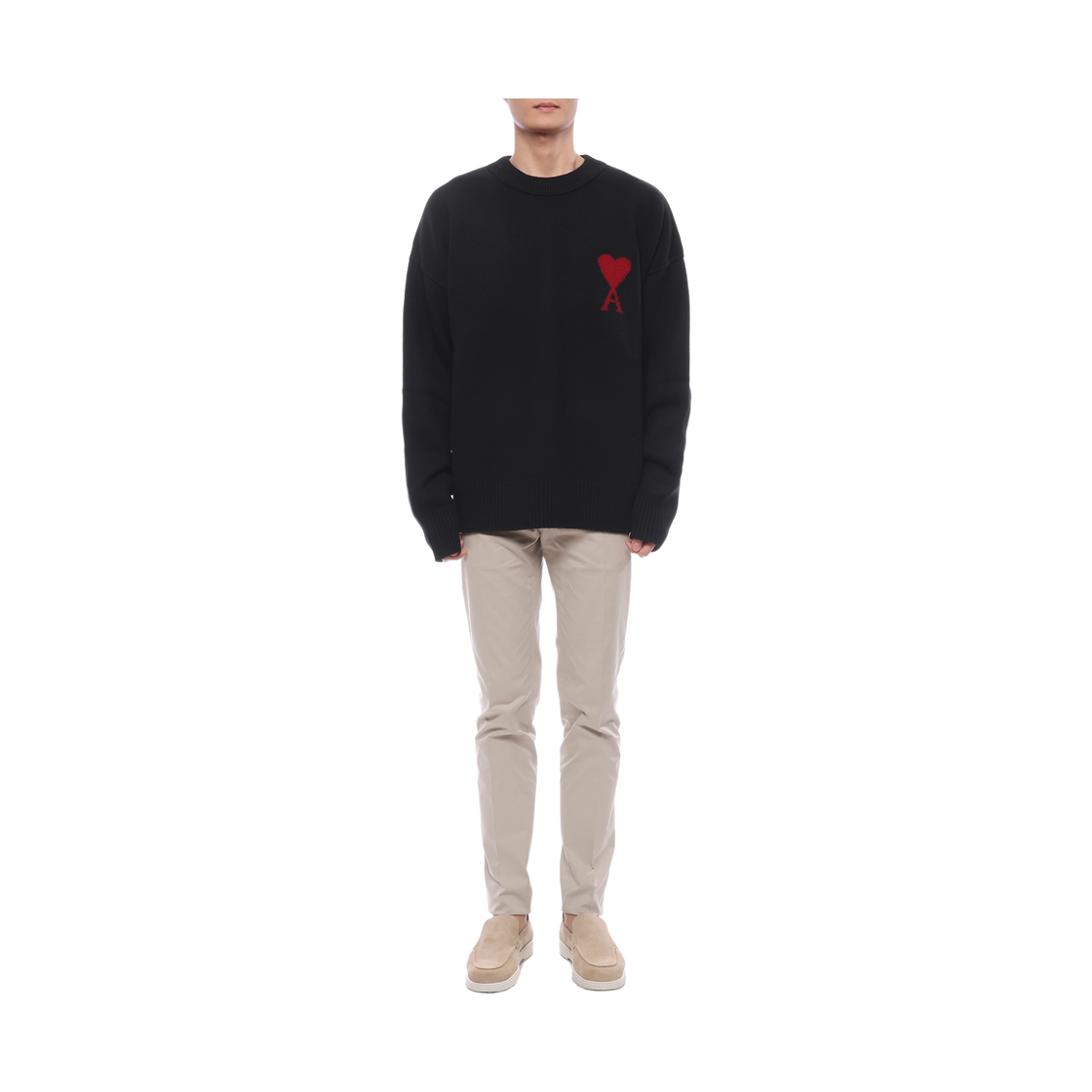 [15% 쿠폰] 아미 니트웨어 블랙([15% 쿠폰] AMI Knitwear Black) - 3