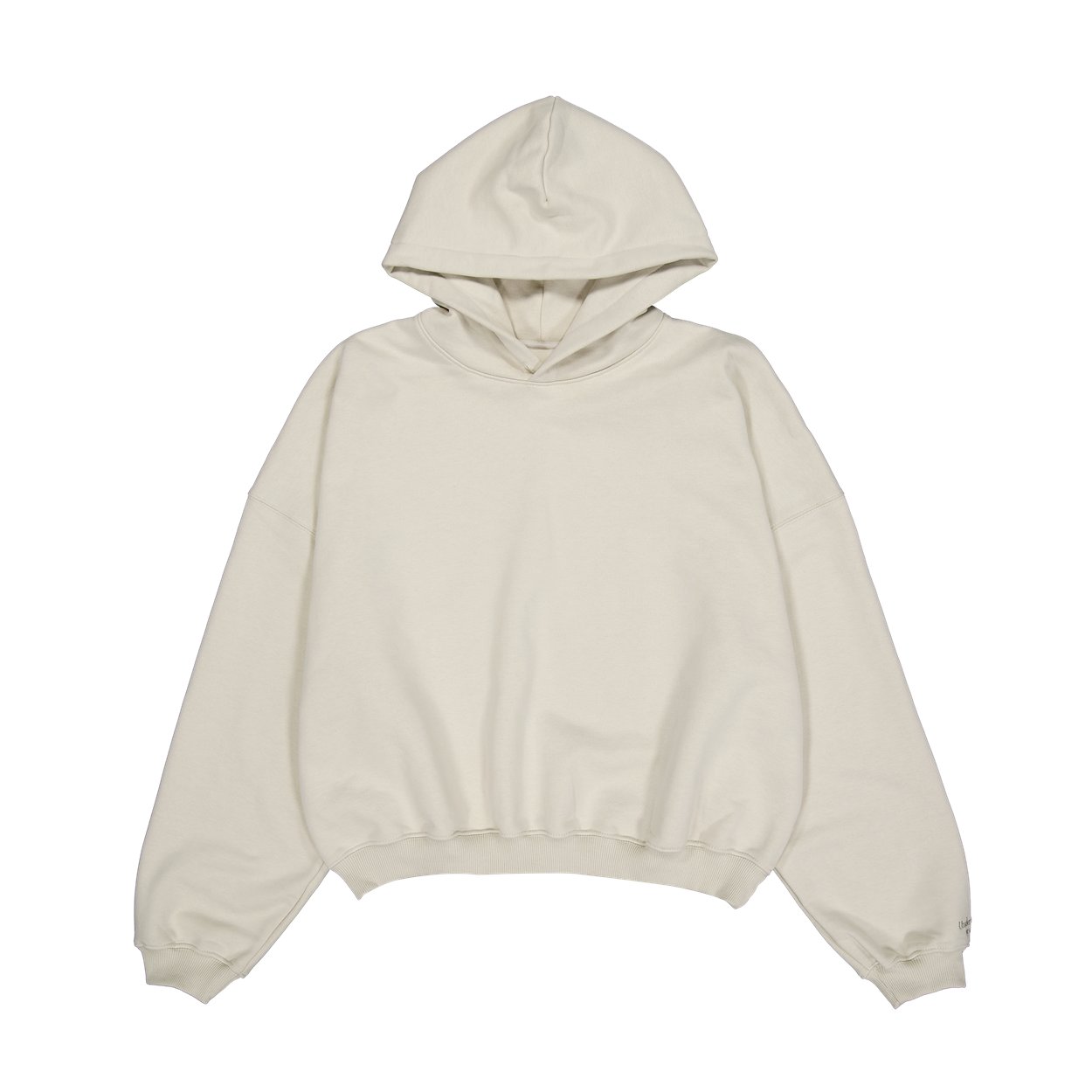 언더마이카 무.201 클래식 로고 베이직 후드 베이지 (Crop Ver.)(Undermycar Mu.201 Classic Logo Basic Hoodie Beige (Crop Ver.))
