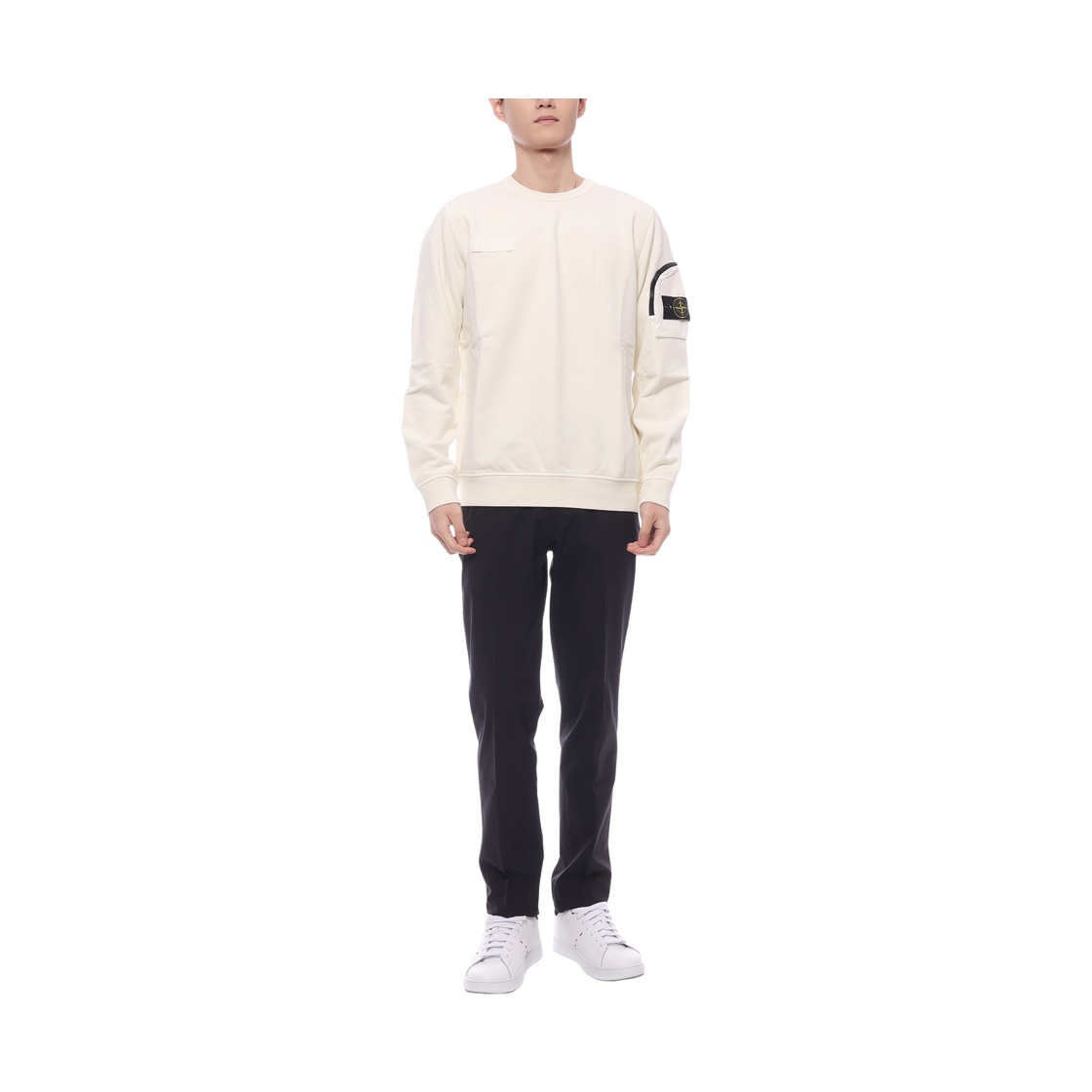 [15% 쿠폰] 스톤 아일랜드 6100003 코튼 플리스 크루넥 스웨트셔츠 아이보리 - 25SS([15% 쿠폰] Stone Island 6100003 Cotton Fleece Crewneck Sweatshirt Ivory - 25SS) - 3