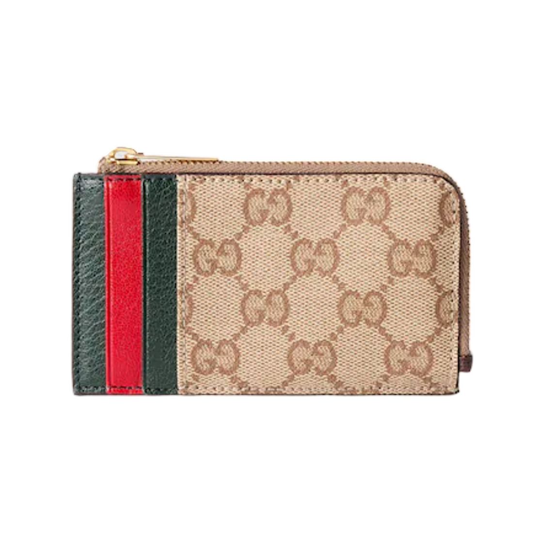 A00726-FAGI8-9656 Gucci Card Case With Multicolor Slots Sand Dark Brown