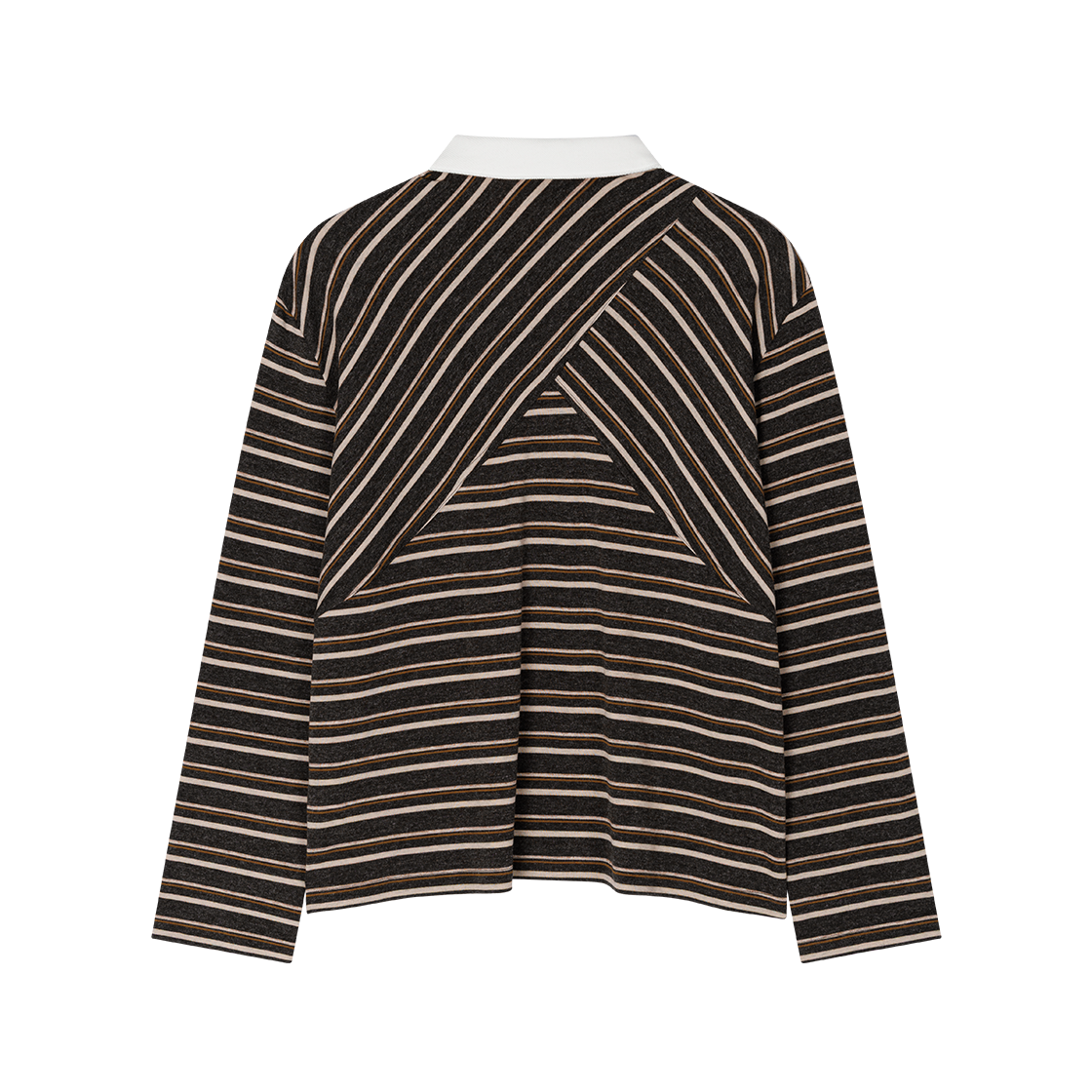 웨이비니스 스트라이프 피케 롱 슬리브 브라운(Waviness Striped Pique Long Sleeve Brown) - 2