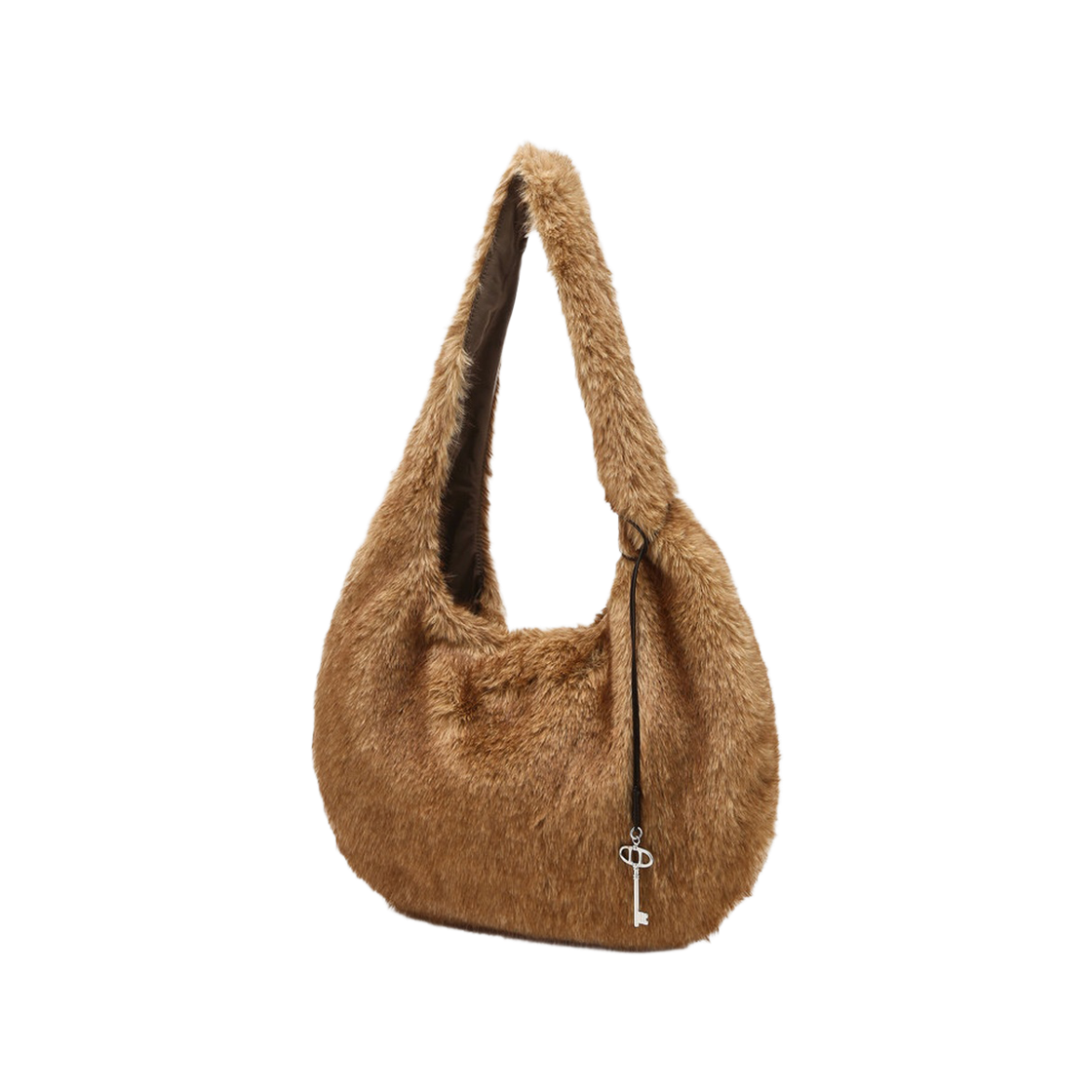 AABA6F983W2 Athe Vanessabruno Acc Brown Fur Shoulder Bag Normal Brown