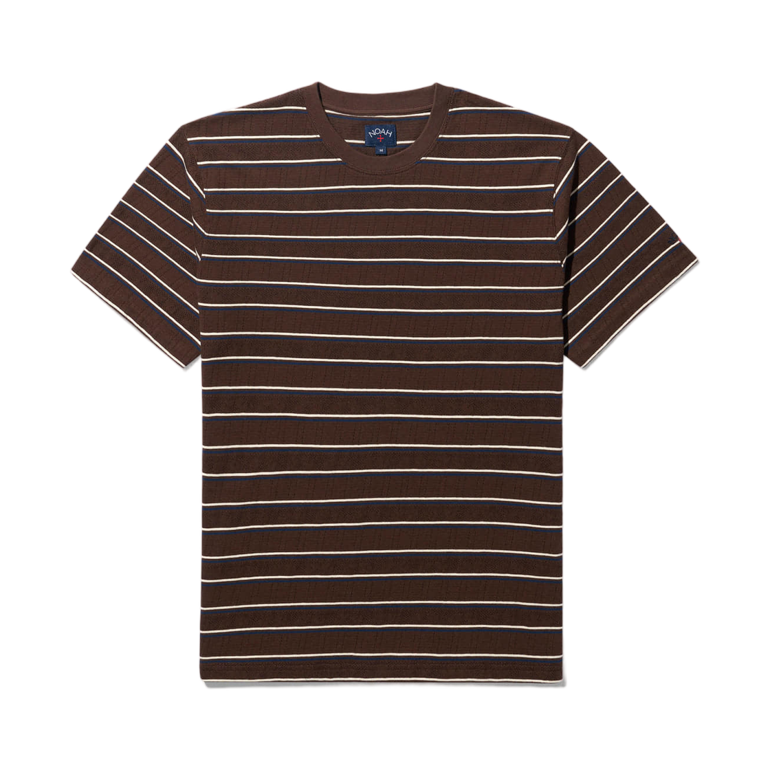 노아 스트라이프드 포인트텔 티셔츠 브라운(Noah Striped Pointelle T-Shirt Brown)