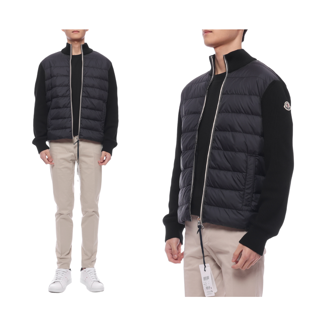 [15% 쿠폰] 몽클레르 패딩 울 집업 가디건 블랙 - 25SS([15% 쿠폰] Moncler Padded Wool Zip-Up Cardigan Black - 25SS) - 2