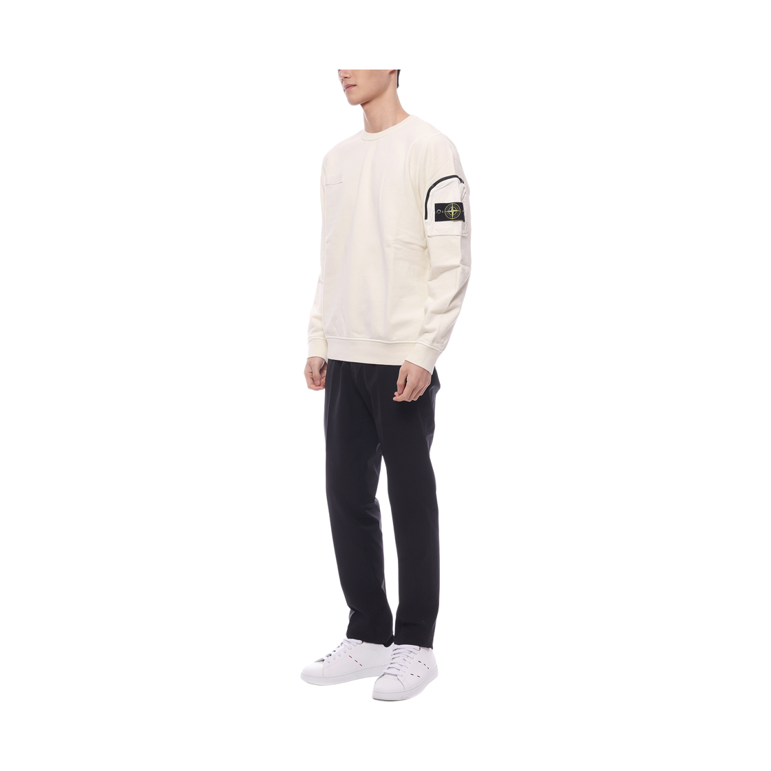 [15% 쿠폰] 스톤 아일랜드 6100003 코튼 플리스 크루넥 스웨트셔츠 아이보리 - 25SS([15% 쿠폰] Stone Island 6100003 Cotton Fleece Crewneck Sweatshirt Ivory - 25SS) - 4